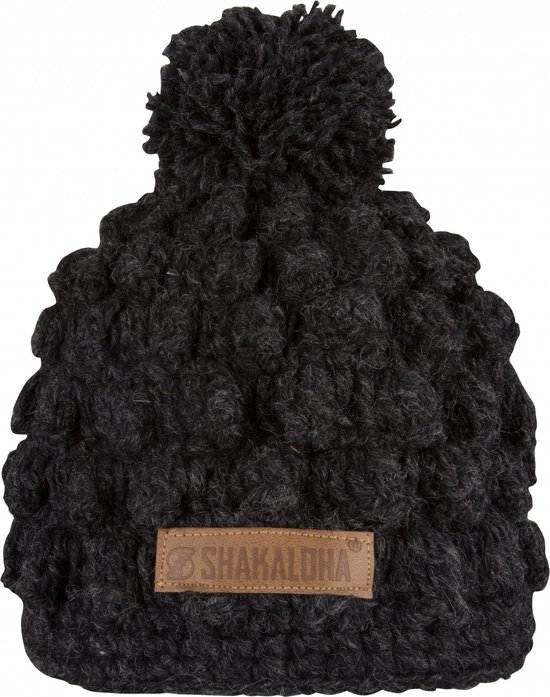 Shakaloha Gebreide Wollen Muts Heren & Dames Beanie Hat van schapenwol met polyester fleece voering - Boob Beanie Natural Unisex - One Size Wintermuts