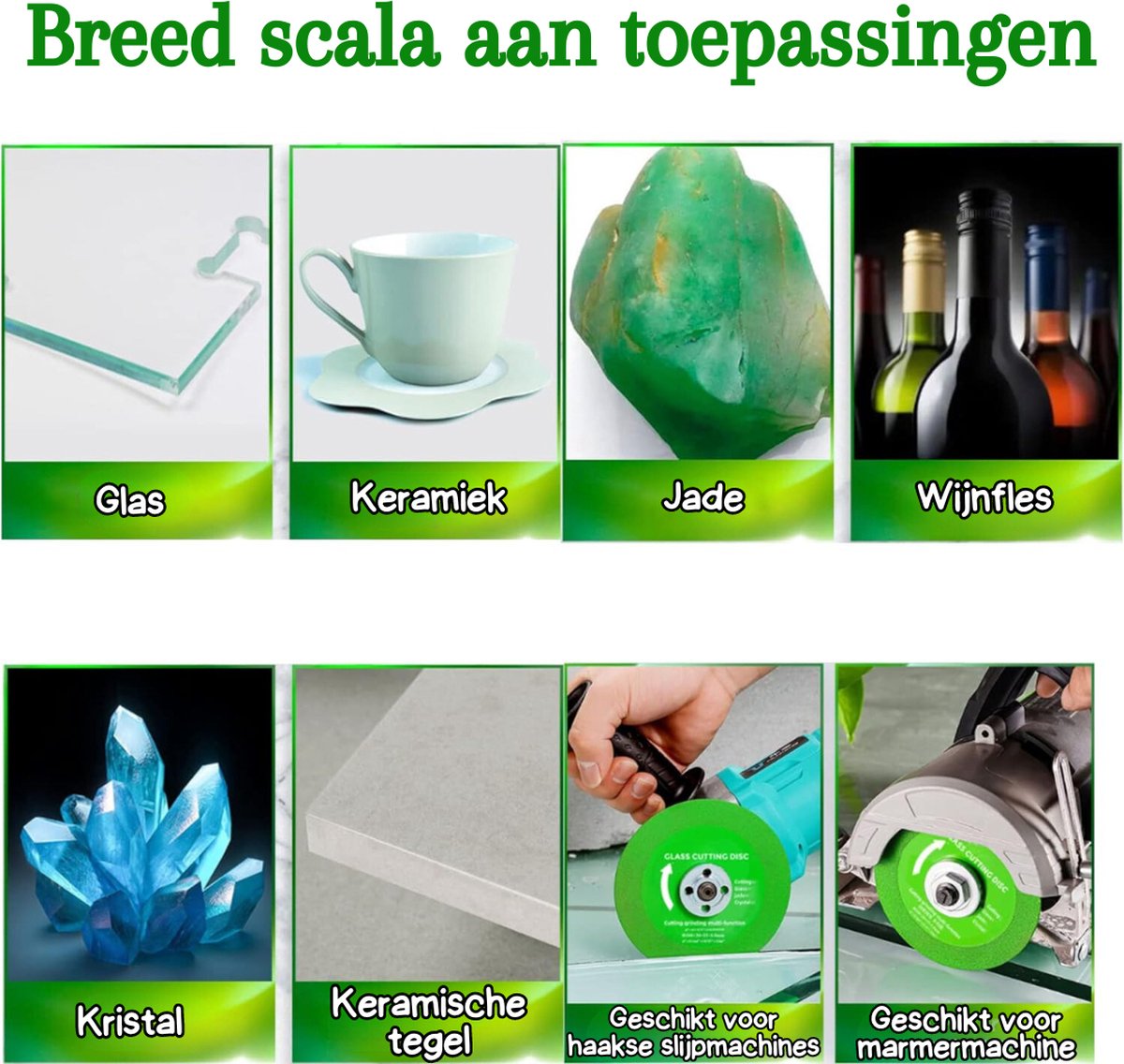 Glazen snijschijven, 2 stuks, 100, flexschijven, glassnijschijf, slijpen, 100 x 15 x 22,23 mm, haakse slijper, schijven voor dik keramiek, marmer