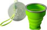 Beker - Opvouwbare beker - Drink Beker - Vakantie - Water - Siliconen - 288ML - Groen