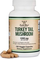 Double Wood Turkey Tail Mushroom capsules - 120 x 500 mg - Coriolus Versicolor - elfenbankje extract - supplement