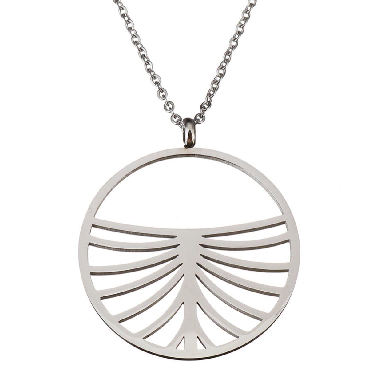 Marama - ketting Sunbeam Zilver - damesketting - met hanger - RVS Zilver Plated - nikkelvrij