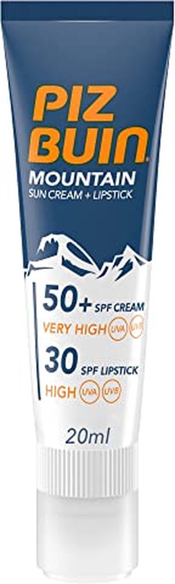 Piz Buin Mountain Creme + lipstick Factor(spf) 50+30 - Zonnebrand crème