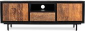 TV-meubel Anayah gerecycled hout 140 cm - zwart