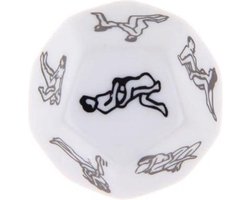 Jumada's - Valentijn cadeau | Dobbelstenen Black/White & Glow Edition | Gift Edition met Glow in the Dark | Voor haar/hem - Set van 6 sex dobbelstenen in fluwelen zakje | Anoniem geleverd | meer dan 100 standjes mogelijk