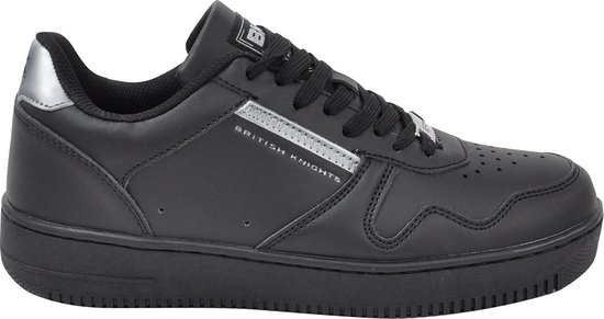 British Knights - June BR Men - Zwarte Sneakers met Zilveren Details-46