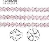 Swarovski Elements, 48 stuks Xilion Bicone kralen (5328), 4mm, light amethyst