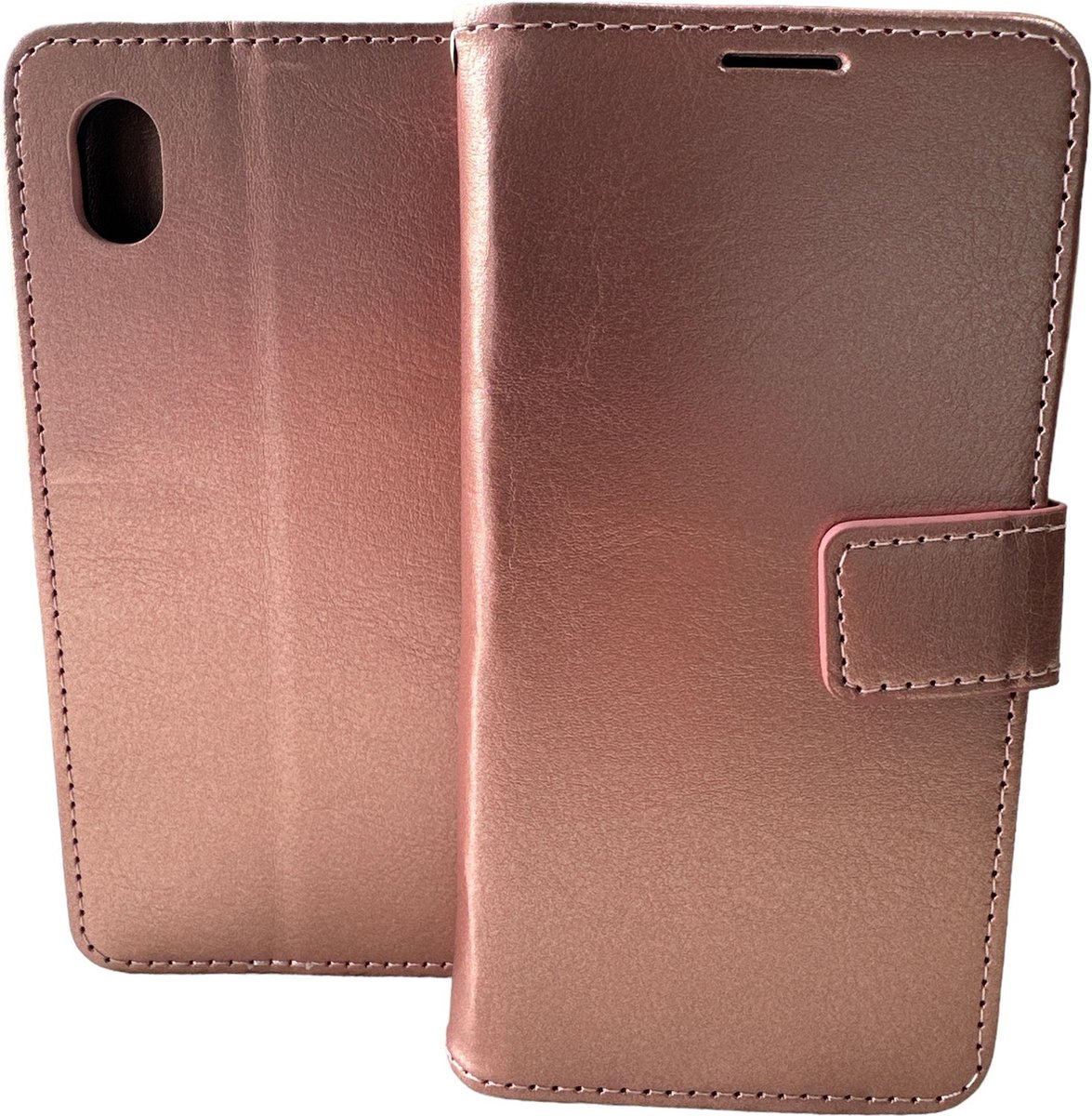 Portemonnee Book Case Hoesje Geschikt voor: Samsung Galaxy A01 Core (2020) - Rosegoud