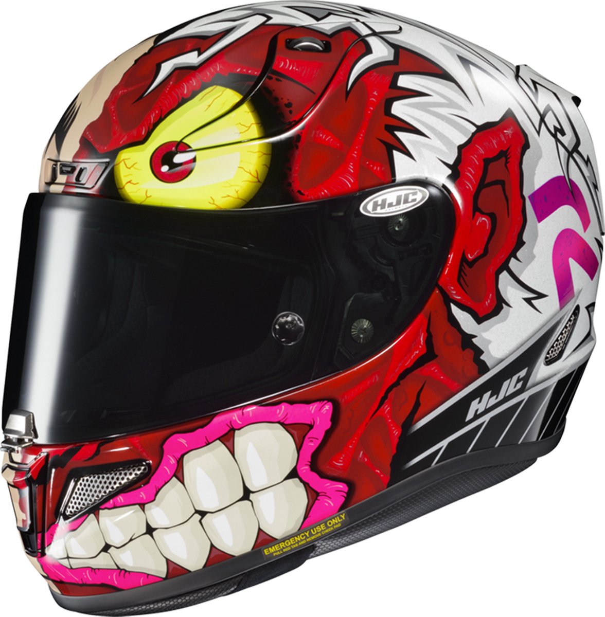 Hjc Rpha 11 Two Face Dc Comics White Red Mc1Sf 2XL - Maat 2XL - Helm