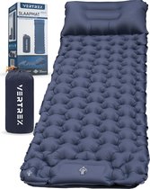 Vertrex Inflate-X1 Slaapmat met Ingebouwde Pomp - Luchtbed - 1 Persoons - Marineblauw