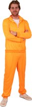 PartyXplosion - Jaren 80 & 90 Kostuum - Orange Army Team Player - Man - Oranje - Maat 50 - Carnavalskleding - Verkleedkleding