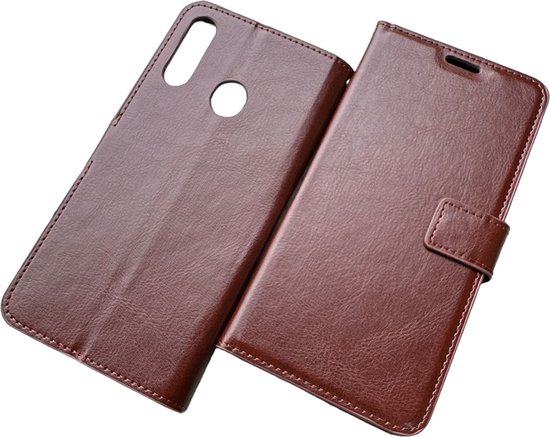 Coque Samsung Galaxy A20S Cover + 2 pièces Glas Screenprotector Marron