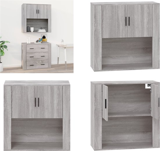 Bovenkast Lyon 60x31x60 cm bewerkt hout zwart kopen