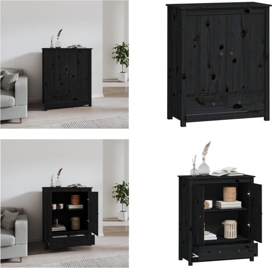 vidaXL Hoge kast 60x40x120 cm massief grenenhout, houten hoge kast, opbergkast, bijzetkast, kast, houten kast, zijkast, dressoir, buffetkast, wandkast