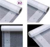 vidaXL Dekzeilen 2 st Leno 260 g/m² 2x3 m wit - Afdekzeil - Afdekzeilen - Zeildoek - Zeildoeken