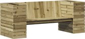 vidaXL - Bankje - met - plantenbakken - 167,5x60x65 - cm - grenenhout