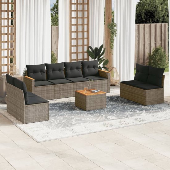 vidaXL-9-delige-Loungeset-met-kussens-poly-rattan-grijs