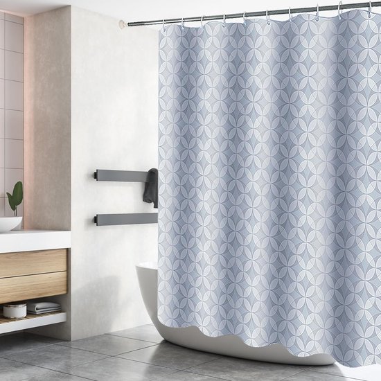Uiiooazy Douchegordijn eucalyptus, paars, bladeren, planten, textiel, douchegordijn, anti-schimmel, waterdicht, polyester, wasbaar, badgordijn met haken, voor badkamer, 180 x 180 cm