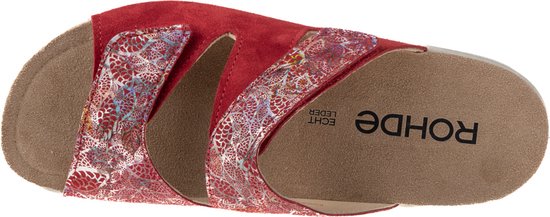 Rohde 5735 -Dames - rood - slippers & muiltjes - maat 41