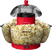 Ceotec Popcorn Machine – Popcornmakers – Klaar in 2 Minuten - Popcorn Mais – Popcornpan - Popcorn Maker 1200W – Met 4 Afneembare Containers – Gemakkelijk te Reinigen - Zonder Olie of Boter - Rood