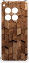 Stevig Telefoonhoesje geschikt voor OnePlus 12 Wooden Cubes