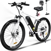 Vélo électrique HITWAY BK15 - EBike de montagne 26 * 3,0 pouces avec batterie au lithium amovible 48V 15Ah - Vélo électrique de banlieue avec moteur 250W - 7 vitesses - IP54 étanche