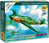 1:144 Zvezda 6116 Messerschmitt Bf 109F-2 German Fighter Plastic Modelbouwpakket