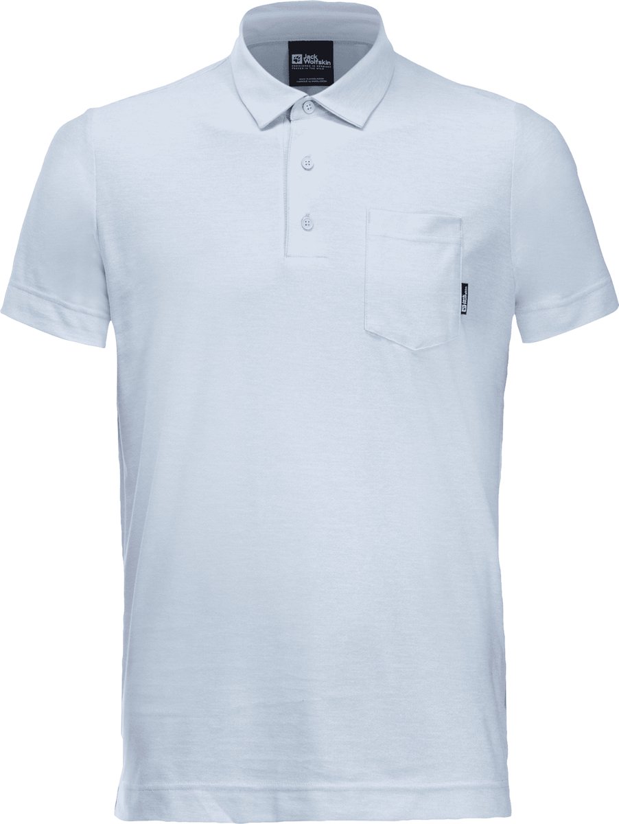 Jack Wolfskin TERRAL POLO M Heren Outdoorshirt - soft blauw - Maat L