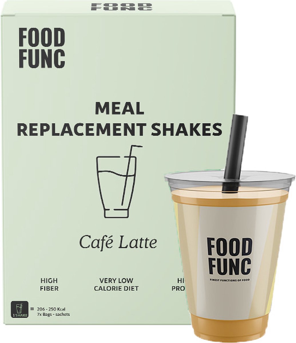 Goedkoopste Foodfunc | Maaltijdshake | Cafe Latte | 7 x 32,5 gram | No Junk Just Func
