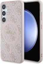 Guess GUHMS24SG4GFRP Hulle fur S24 S921 Rosa hardcase 4G Collection Leather Metal Logo