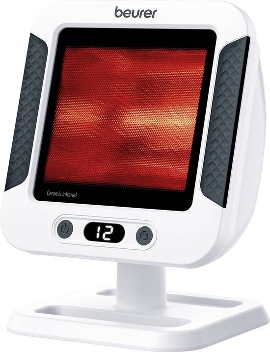 GMSLuu Infrarood-lamp, 300 W, warmtelamp met standaard, staande lamp, infrarood licht, touchscreen-bediening, infraroodstraler, instelbare temperatuur, rood licht, straler voor lichtheid spierpijn