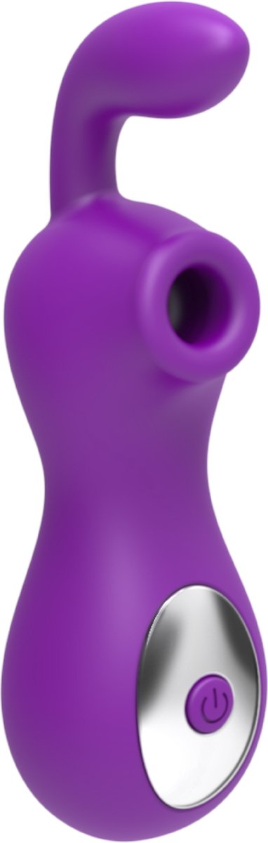 Goedkoopste Cupitoys® Luchtdruk vibrator met dildo - 12,8cm - Paars - 24 standen - Vibrators voor vrouwen en mannen - Sex toys voor vrouwen en mannen