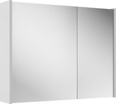 Adema Spiegelkast - 80x63x16cm - inclusief zijpanelen - greige (grijs)