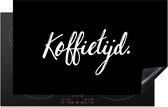 KitchenYeah® Inductie beschermer 85x52 cm - Quotes - Spreuken - Koffietijd - Koffie - Kookplaataccessoires - Afdekplaat voor kookplaat - Inductiebeschermer - Inductiemat - Inductieplaat mat