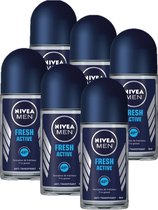 Nivea Deo Roller - Fresh Active - Voordeelverpakking 6 x 50 ml
