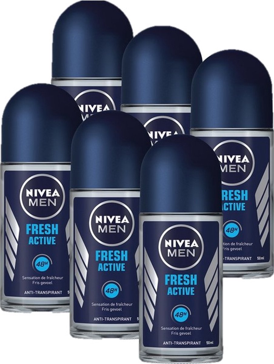 Goedkoopste Nivea Deo Roller - Fresh Active - Voordeelverpakking 6 x 50 ml