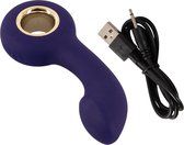 Sweet Smile Vibrerende G-spot en Prostaat Vibrator - Perfect Gebogen en Licht Flexibel - Solide Ring Handvat met 12 Vibratiestanden en USB Oplaadbaar 14 cm