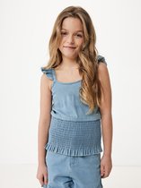 Ruffle Top With Smocked Waist Meisjes - Cashmere Blauw - Maat 158-164