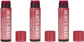 BURT'S BEES - Baume à lèvres teinté Dahlia rouge - Paquet de 3