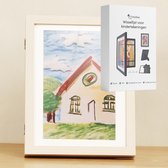 Cadre à langer pliable Fritzline® - dessins d'enfants - format A4 - cadre photo - cadre - cadre photo - bois marron clair