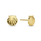 Boucles d' Clips d'oreilles en or New Bling 9NBG-0391 - Dames - Coquillage - 6 x 5,9 mm - 14 carats - Or