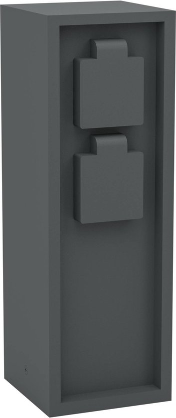 EGLO Park5 Stopcontact Zuil Buiten - 30 cm - Antraciet | bol