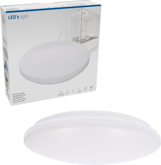 LED's Light Universele Plafondlamp - Geschikt voor badkamer IP44 - Koel wit (4000K)