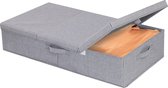Opbergtas voor onder het bed, opvouwbare kledingopslag met handvat voor dekbedden, dekens, kleding, grijs, 1 stuk, 60 x 30 x 15 cm