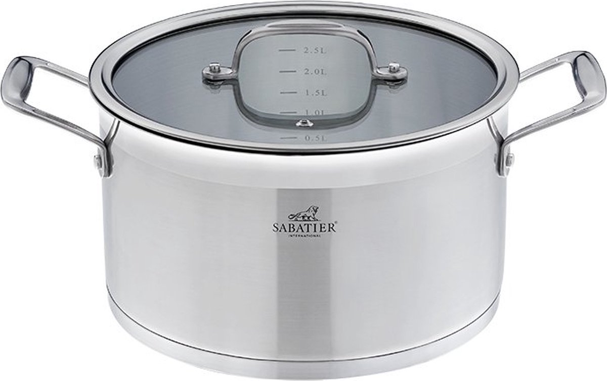 Chef Cuisine - Sabatier - Kookpan - Braadpan - Edelstaal - Zilver - 20 cm Diameter
