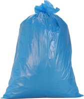Voordeelpakket van 25x stuks extra grote afvalzakken/vuilniszakken van 120 liter blauw - Prullenbak zakken