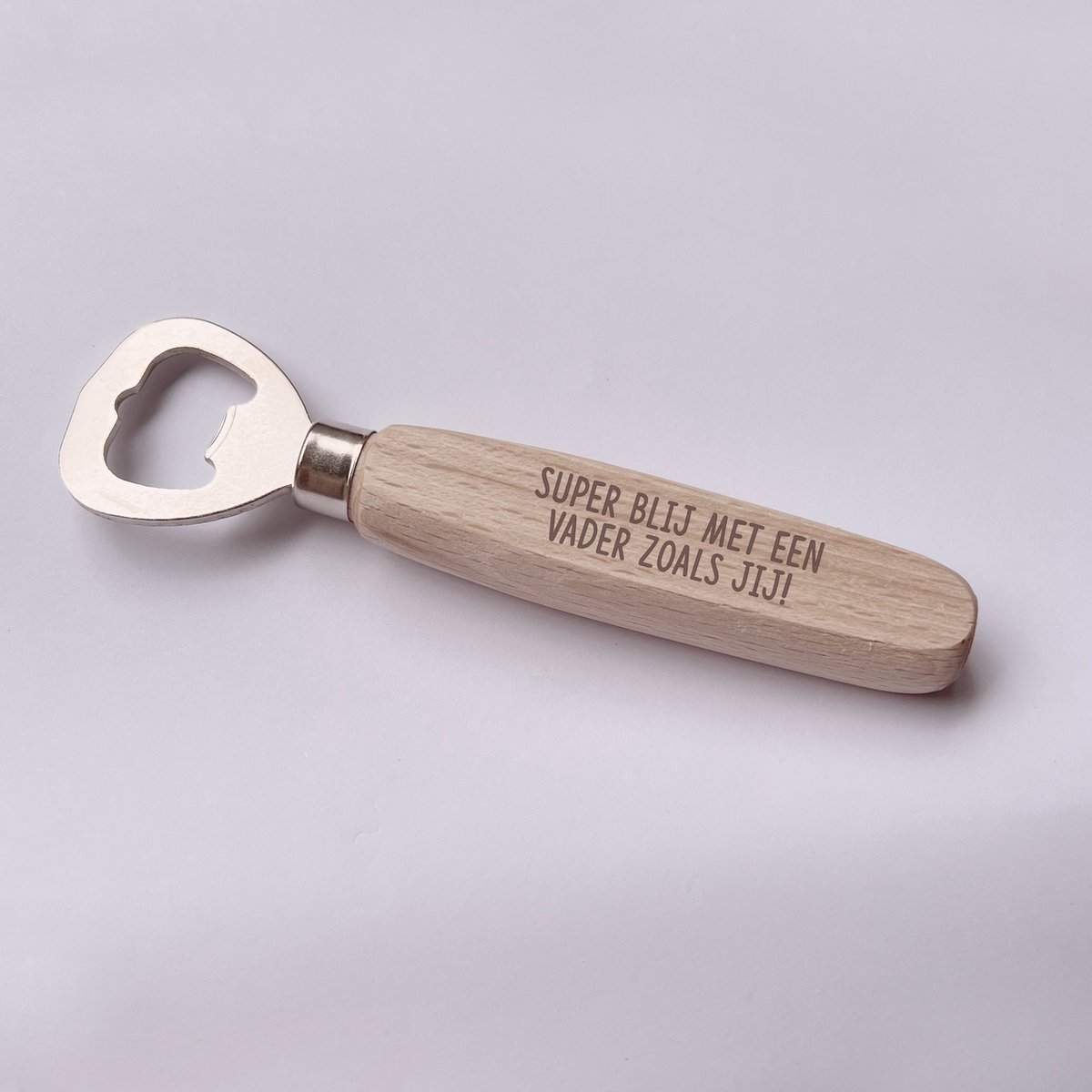 Label2X - Flesopener Super Blij met een Vader zoals Jij - Vaderdag - Vaderdag cadeau - Vader - Papa