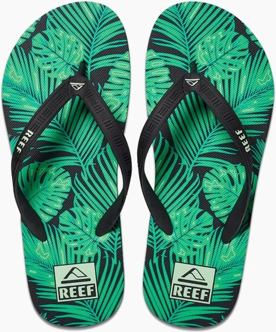 Reef Heren Seaside Prints Slippers Green Palm Maat EU 43