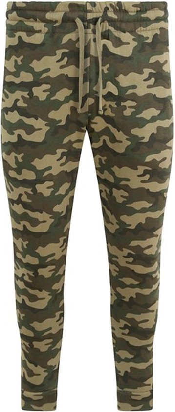 Joggingbroek/Sportbroek/Relaxbroek, Heren, camouflage groen, maat S