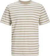 Jack & Jones T-shirt Jortampa Stripe Tee SS Crew Neck 12252176 Fields of Rye Taille Homme - S