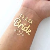 Set met 6 verwijderbare tatoeages Bride en Team Bride - tatoeage - tattoo - bruid - vrijgezellenfeest